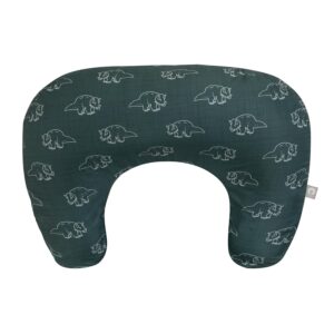 Boppy Nursing Pillow, Forest Green Dinos, Larger, Firmer, More Supportive Pillow for Breastfeeding and Bottle Feeding, Firmer Fill, Higher Lift, Larger Area Than Original Nursing Pillow