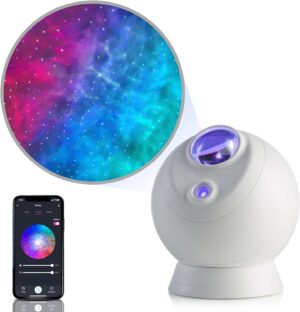 BlissLights Sky Lite Evolve – Star Projector, Galaxy Projector, LED Nebula Lighting, WiFi App, for Meditation, Relaxation, Gaming Room, Home Theater, and Bedroom Night Light Gift (Blue Stars)