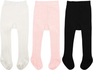 Zando Infant Soft Tights Toddler Seamless Leggings Tights for Baby Girls Winter Knit Warm Newborn Pants Stockings