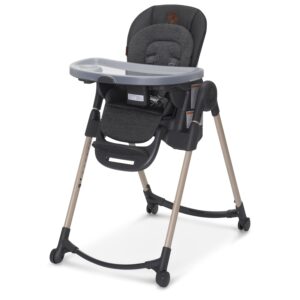 Maxi-Cosi Minla 6 in 1 High Chairs for Babies and Toddlers, Portable High Chair, Foldable Toddle and Baby High Chair, High Chair for Chair at Table, Classic Graphite