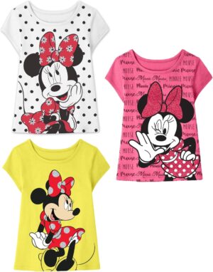 Disney Minnie Mouse T-Shirt (Sets) Daisy Duck Graphic Outfit Tee Infant Little Baby Toddlers Birthday to Girls Clothes