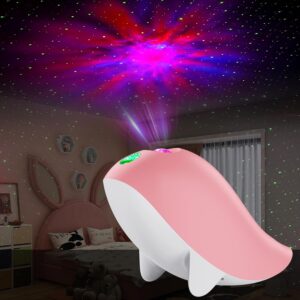 Star Projector Bedroom Bedside Lamps, Night Light for Kids Ceiling Starry Sky Projection lamp bedroom decor led Lights for Room,galaxy projector Cool gifts for teen girls (Pink)