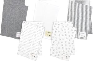 Burt’s Bees Baby – Burp Cloths, 5-Pack Extra Absorbent 100% Organic Cotton Drool Cloths