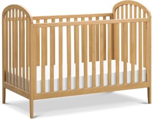 DaVinci Beau 3-in-1 Convertible Baby Crib – GREENGUARD Gold Certified Crib- Convertible Crib to Toddler Bed and Daybed – Baby Bed w/ 4 Adjustable Heights – Wooden Crib – Honey