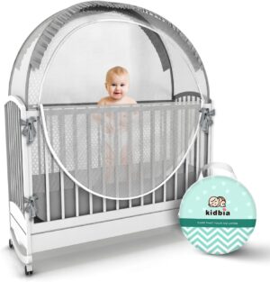 Crib Tent to Keep Baby from Climbing Out – Secure, Safe & Breathable – Ideal for Peaceful Sleep & Parent’s Ease of Mind | Premium Baby Crib Net for Added Protection – Durable & Easy to Install