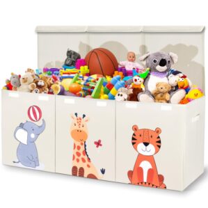 Zebra Baby Toy Storage Organizer for Kids, Toddlers 40″ x 13.5″ x 16.5″ – Large Toy Chest, Toybox for Living Room – Collapsible Toy Box for Boys, Girls – Boxes, Bins, Organizers for Toys, Extra Big