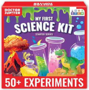 Doctor Jupiter My First Science Kit for Kids Ages 4-5-6-7-8-9-10-11-12 | Birthday Gift Ideas for 4+ Year Old Boys & Girls | STEM Learning & Educational Toys | 50+ Experiments Starter Science Series