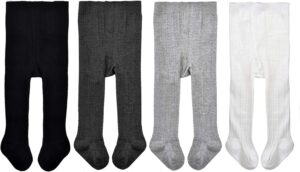 EPEIUS Baby Girls Tights Cable Knit Leggings Stockings Cotton Pantyhose for Newborn Infants Toddlers 3/6 Pack