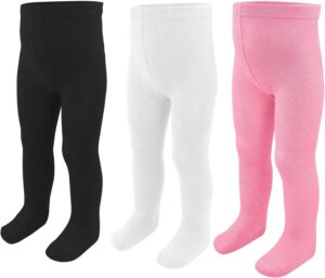 Baby Girls Tights Leggings 3 Pack Cotton Seamless Thick 0-24 Month Newborn Infant Toddler Stocking Pants