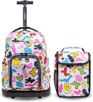 J World New York Lollipop Kids Rolling Backpack & Lunch Bag Set, Kiddo, One Size