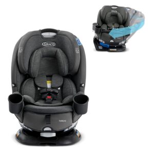 Graco Turn2Me 3-in-1 Car Seat with Rotating Feature, Highback Booster, for Newborn to Toddler up to 100lbs, in Manchester