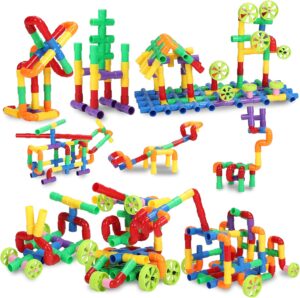 STEM Building Blocks Toy for Kids, Educational Toddlers Preschool Brain Toy Kit, Constructions Toys for 3 4 5 6 7 8 Years Age Boys and Girls–Creativity Kids Materials Toys