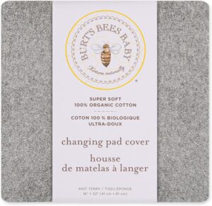 Burt’s Bees Baby – Changing Pad Cover, 100% Organic Cotton Changing Pad Liner for Standard 16″ x 32″ Baby Changing Mats