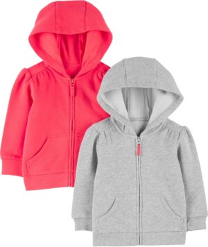Simple Joys by Carter’s Girls’ 2-Pack Fleece Full Zip Hoodies