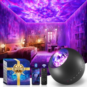 【Birthday Gifts】 Galaxy Projector 20Lighting Modes Galaxy Light Projector for Bedroom, HiFi Bluetooth Speaker Galaxy Lights for Bedroom 15White Noise Remote&Timer Light Projector Gift for Bedroom