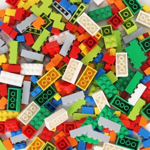 Classic Bulk Bricks, Bulk Building Bricks Compatible with Lego baseplate, Classic Bulk Building Blocks in Random Color, Kids Creative Set, Mixed Shape