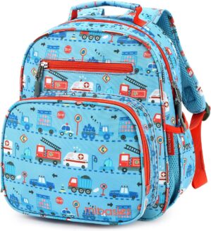 mibasies Toddler Backpack for Girls and Boys 2-4, Preschool Kindergarten Backpack, Cute Kids Backpacks for Boys（Car）
