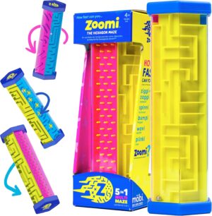 Mobi Zoomi Hexagon Maze Puzzle Game – 3D Hexagon Maze Gravity Ball Game for Toddlers & Kids, Brain Teaser Puzzles & Fidget Toy for Motor Skills & Coordination – Toddler Toys for Ages 4+