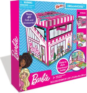 Barbie ZipBin 40 Doll Dream House Toy Box & Playmat