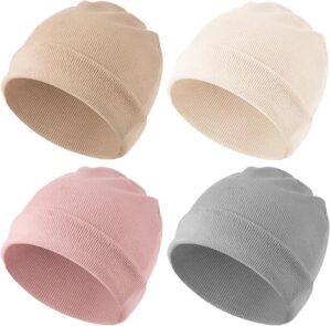 Konssy 6 Pack Baby Beanie Hats for Unisex, Toddler Beanies Baby Girl Boy Hat Warm Cap for Baby, Infant, Toddler