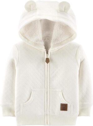 Simple Joys by Carter’s Baby Hooded Sweater Jacket with Sherpa Lining
