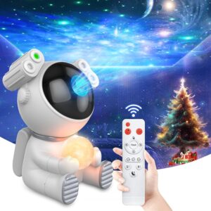 Astronaut Galaxy Star Projector 2.0 Night Light – 2023 Upgrade Galaxy Light Projector with Timer and Remote Control, Star Light Projector for Bedroom, Star Projector Night Light for Kids and Adults