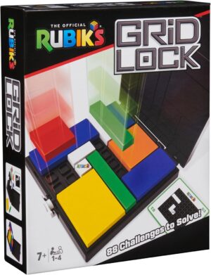 Rubik’s Cube Gridlock Game, The Problem-Solving Puzzle Game Based on The Iconic Rubiks Cube Brain Teaser Fidget Toy for Adults & Kids Ages 7+