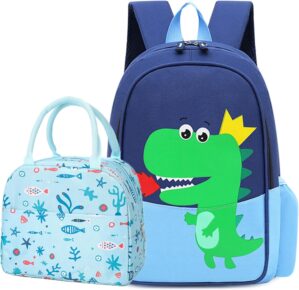Kids Preschool Kindergarten Backpack Lightweight Cool Cute Cartoon Travel Backpack With Lunch Bag For Boys Girls