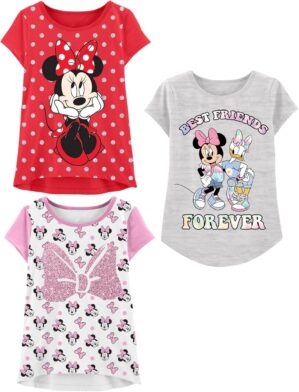 Disney Minnie Mouse T-Shirt (Sets) Daisy Duck Graphic Outfit Tee Infant Little Baby Toddlers Birthday to Girls Clothes