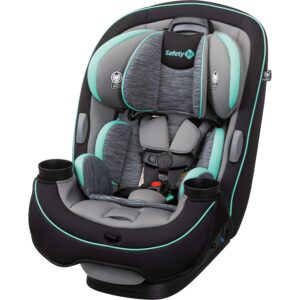 Safety 1st Grow and Go All-in-One Slim Convertible Car Seat, Rear Facing, 5-40 lbs, Forward Facing (30–65 lbs), High Back Booster Seat 40-100 pounds, Aqua Pop
