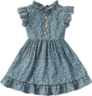VINUOKER Toddler Baby Girl Skirt Floral Dress Summer Sundress Little Girl Casual Dresse Summer Fall Outfits