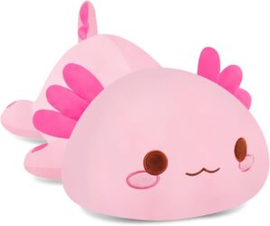 Pink Axolotl Plush Pillow Cute and Soft Axolotl Stuffed Animal Kawaii Plushie Toy Great Gift for Kids and Adult, 19.7″