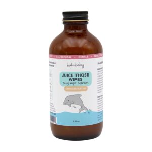 Balm Baby Juice Those Wipes All Natural Cloth Wipe Concentrated Solution – Make Your Own Cloth or Disposable – for Baby, Kids, Adults – Use at Home, Road Trips, Airplane, Camping – Glass Bottle