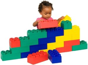 24pc Jumbo Blocks Preschool Set – 8″ and 4″ Large Building Blocks for Toddlers – Stackable – Creative and Educational Development for Children by Kids Adventure