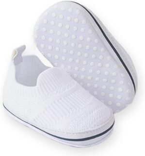 Clowora Unsex Baby Boys Girls Canvas First Walkers Shoes,Infant Non Slip Soft Sole Toddler Flat Lazy Loafers Sneaker