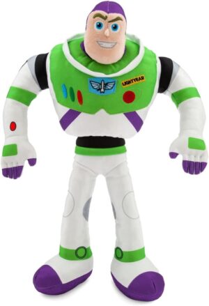 DISNEY STORE Official Toy Story Plush, Buzz Lightyear, Iconic Cuddly Toy Character with Embroidered Eyes and Soft Plush Features, Suitable for All Ages
