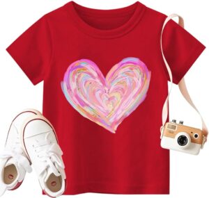 Valentines Shirts for Boys Girls Kids Toddler Funny Dinosaur Steal Hearts Tee Tops