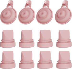 8pcs Duckbill Valves and 4pcs Silicone Diaphragms Compatible with Momcozy Mobile Flow M9, Mom Cozy M9 Replacement Accessories, M9 Breastfeeding Parts, Replace for Momomzy Valve Diaphragms