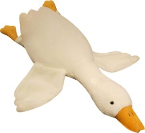 FANGYU Cute Giant White Goose Stuffed Animal Pillow Toy, Super Soft Hug for All Ages (33.4in/85cm)