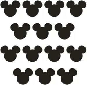 HORNO Cartoon Wall Sticker,Cute Animal Wall Art Easy Removable(Black)