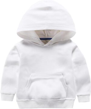Baby Kids Boy Girl Solid Casual Pocket Hoodie Sweatershirt Long Sleeve Pullover Tops 1-6T