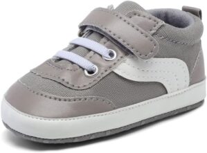 Clowora Unsex Baby Boys Girls Canvas First Walkers Shoes,Newborn Infant Non Slip Soft Sole Crib Casual Sneaker