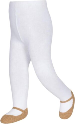 Baby Girl Tights with Sewn-in Mary Jane Shoe Design – Anti Slip – Cotton-Infant & Toddler Sizes