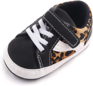 Clowora Unsex Baby Boys Girls Canvas First Walkers Shoes,Newborn Infant Non Slip Soft Sole Crib Casual Sneaker