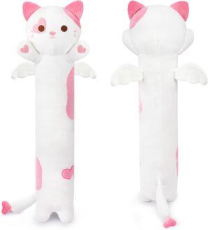 Valentines Day Plush – Cat Stuffed Animal, Soft Long Body Hugging Pillow, Valentines Day Gifts for Kids Adults (22 inch)