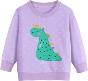 Little Hand Toddler Girls Sweatshirts Crewneck Hoodies Long Sleeve Collage T Shirts Kids Pullover Tops