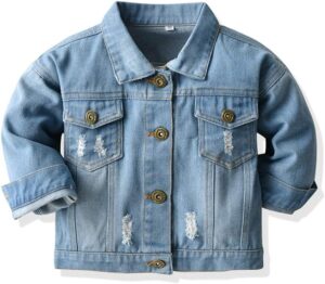 CM C&M WODRO Baby Boys Girls Denim Jacket Kids Toddler Button Down Jeans Jacket Top Coat Outerwear
