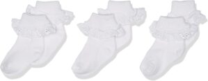 Jefferies Socks Baby-Girls Newborn Eyelet Lace Socks 3 Pair Pack