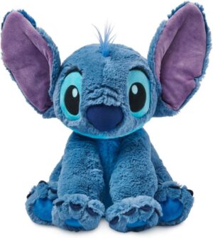 Disney Store Official Stitch Medium Soft Toy for Kids, Cuddly Character with Fuzzy Texture and Embroidered Details, Flexible Floppy Ears, Disney Plushy Suitable for All Ages.