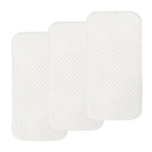 Pleasant Boulevard | Portable Waterproof Baby Changing Pad Liner, Washable Reusable Changing Table Cover Made with Breathable TPU, 27x13in (White, 3 Count)